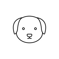 Dog icon linear logo isolated