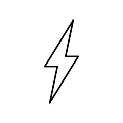 Electricity icon linear logo isolated