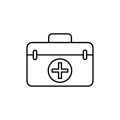 First aid icon linear logo isolated
