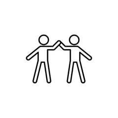 Friends icon linear logo isolated