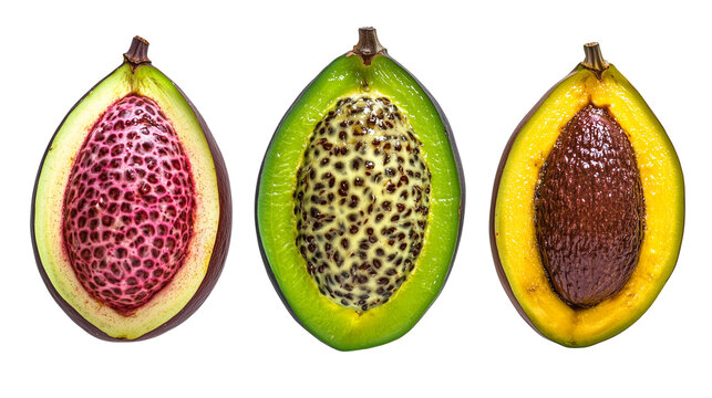 Icaco tropical fruit exotic food and nature isolated on transparent  background 