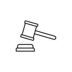 Law icon linear logo isolated