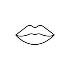 Lips icon linear logo isolated