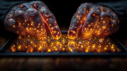 Business finger touch tablet  