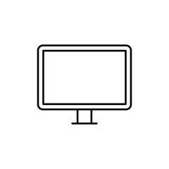 Monitor icon linear logo isolated