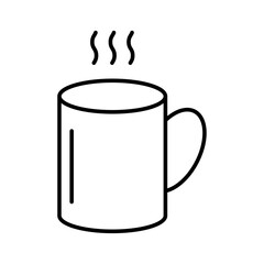 Mug icon linear logo isolated