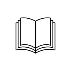 open book icon linear logo isolated