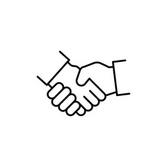 Partnership icon linear logo isolated