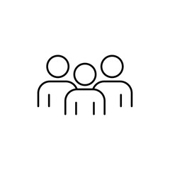 People group icon linear logo isolated