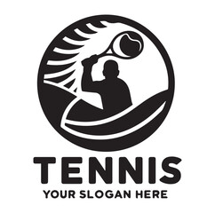 Tennis Logo vector silhouette