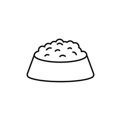 Pet food icon linear logo isolated