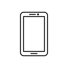 Phone icon linear logo isolated