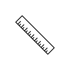 Ruler icon linear logo isolated