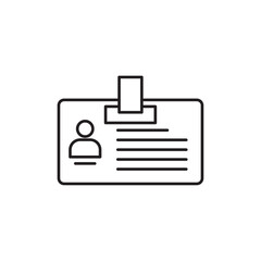 Security badge icon linear logo isolated