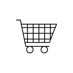 shopping cart icon linear logo isolated