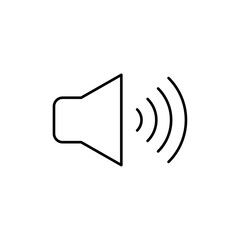 Speaker icon linear logo isolated