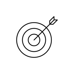 Target icon linear logo isolated