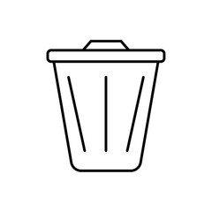 Trash icon linear logo isolated