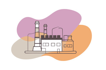 Obraz premium Product Development Factory Illustration - Industrial and Manufacturing Design