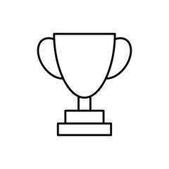 Trophy icon linear logo isolated
