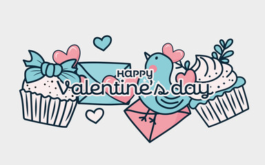 Valentine's Day Celebration Design Element