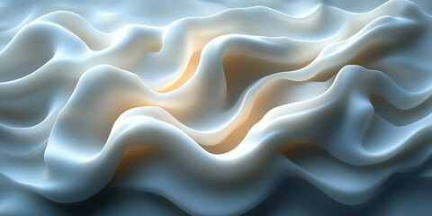 Obraz premium Abstract white flowing fabric, light and shadow, elegant background