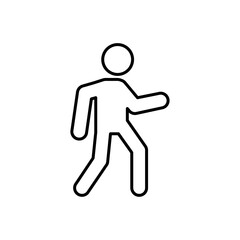 Walking icon linear logo isolated