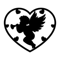 Valentine vector heart on a white background