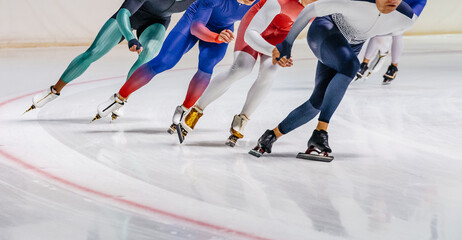 mass start race in speed skating for men