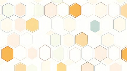 Delicate Pastel Pink to Orange Gradient Hexagon Pattern with Minimalist Geometric Design