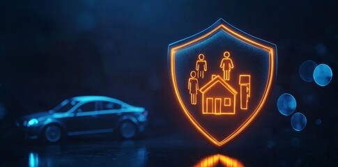 Family Home and Car Protection: Digital Shield Concept