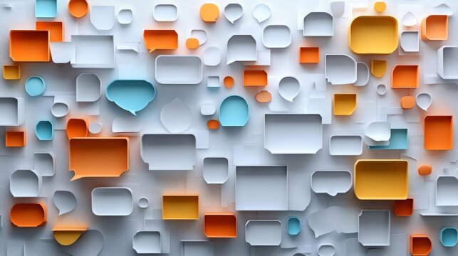 Social Media Post with Speech Bubbles. Generative AI