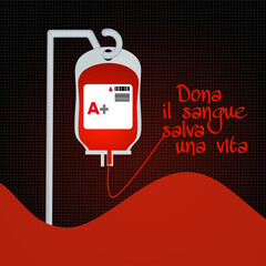 illustration of donate blood save life