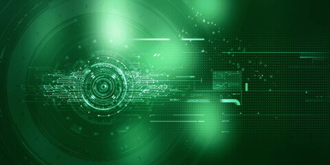 2d illustration Abstract futuristic electronic circuit technology background