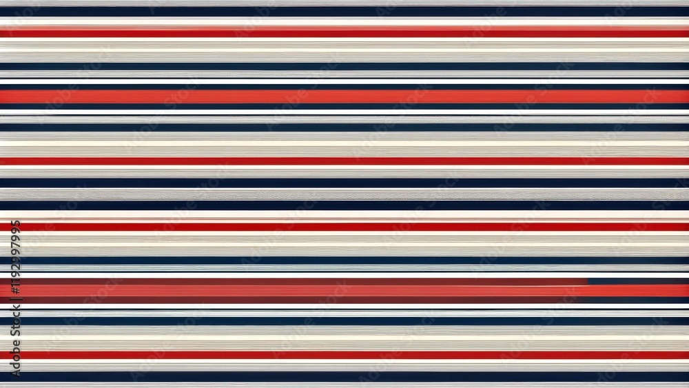 Poster abstract horizontal stripe pattern design in red, white, and blue