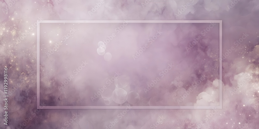 Poster Elegant Lavender and Gold Background with a Subtle Frame for Design Projects