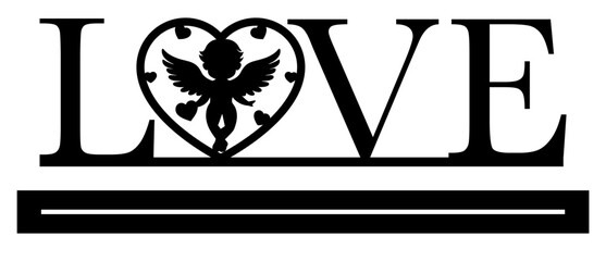 Valentine laser cut file template, Valentine stand decor 