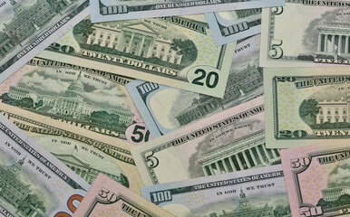 Images of banknotes of various countries. american dollar photos.