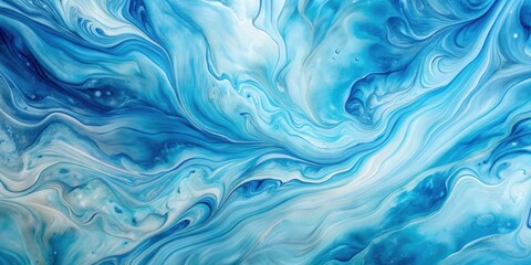 Abstract Swirling Blues Fluid Acrylic Pouring Art Texture