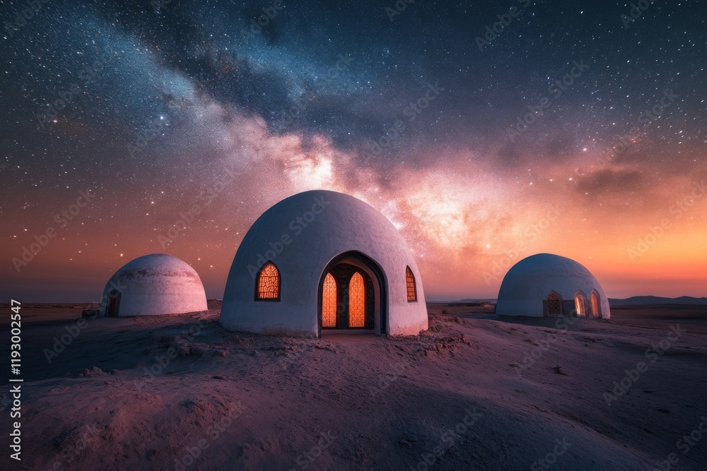 Poster a magical depiction of uzbekistan architecture glowing under an ethereal aurora, with the domes and 