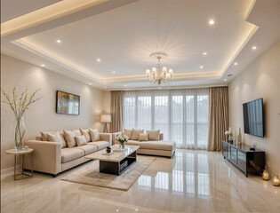 Close-up of a living room	
