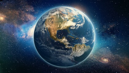Obraz premium A beautiful planet Earth in space