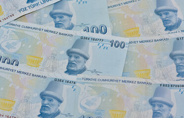 Images of banknotes of various countries. turkish lira photos.