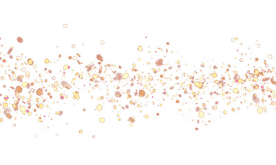 Glittering dust particles explosion festive on transparent background