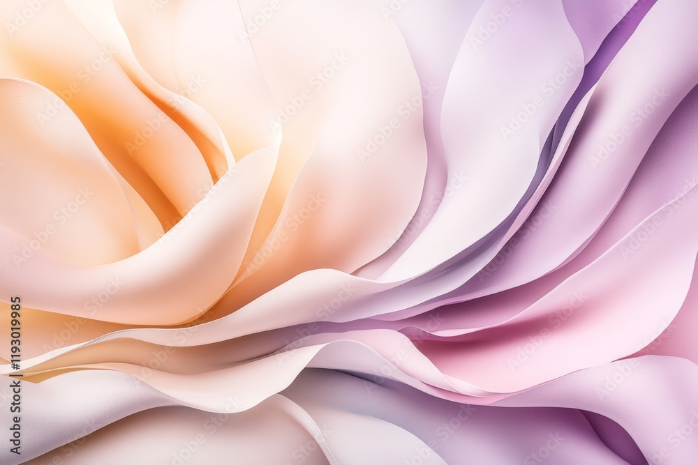 Aufkleber An abstract design of UV rays penetrating through clouds, rendered in simple wavy lines and subtle purple hues
