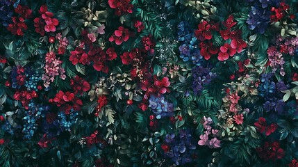Deep Bloom: A Rich Tapestry of Dark Floral Hues