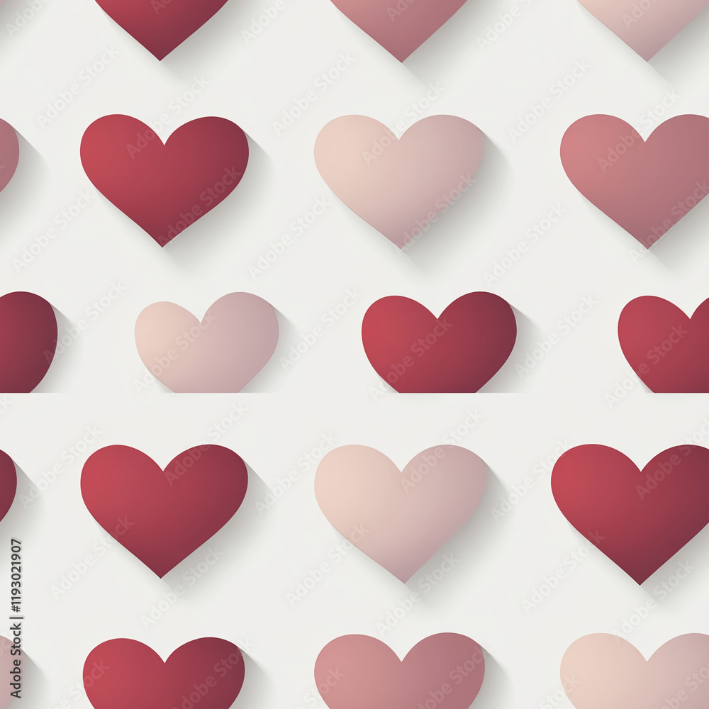 Poster Red and pink heart pattern texture for Valentine's Day designs