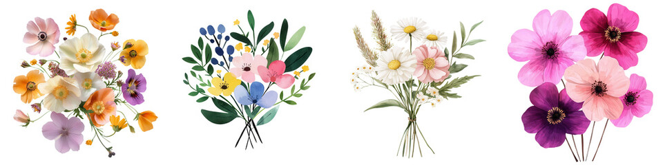 Fototapeta premium Valentine’s bouquet decoration ideas with flowers home visual guide romantic colorful designs