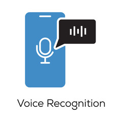 Voice Recognition Icon – Smart Voice Input and Speech Processing System