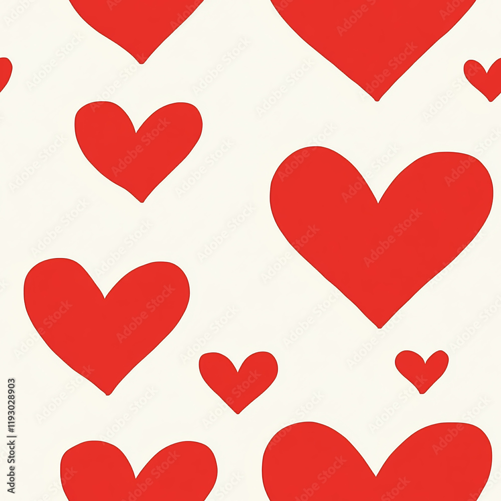 Poster Red heart texture pattern for Valentine's Day design
